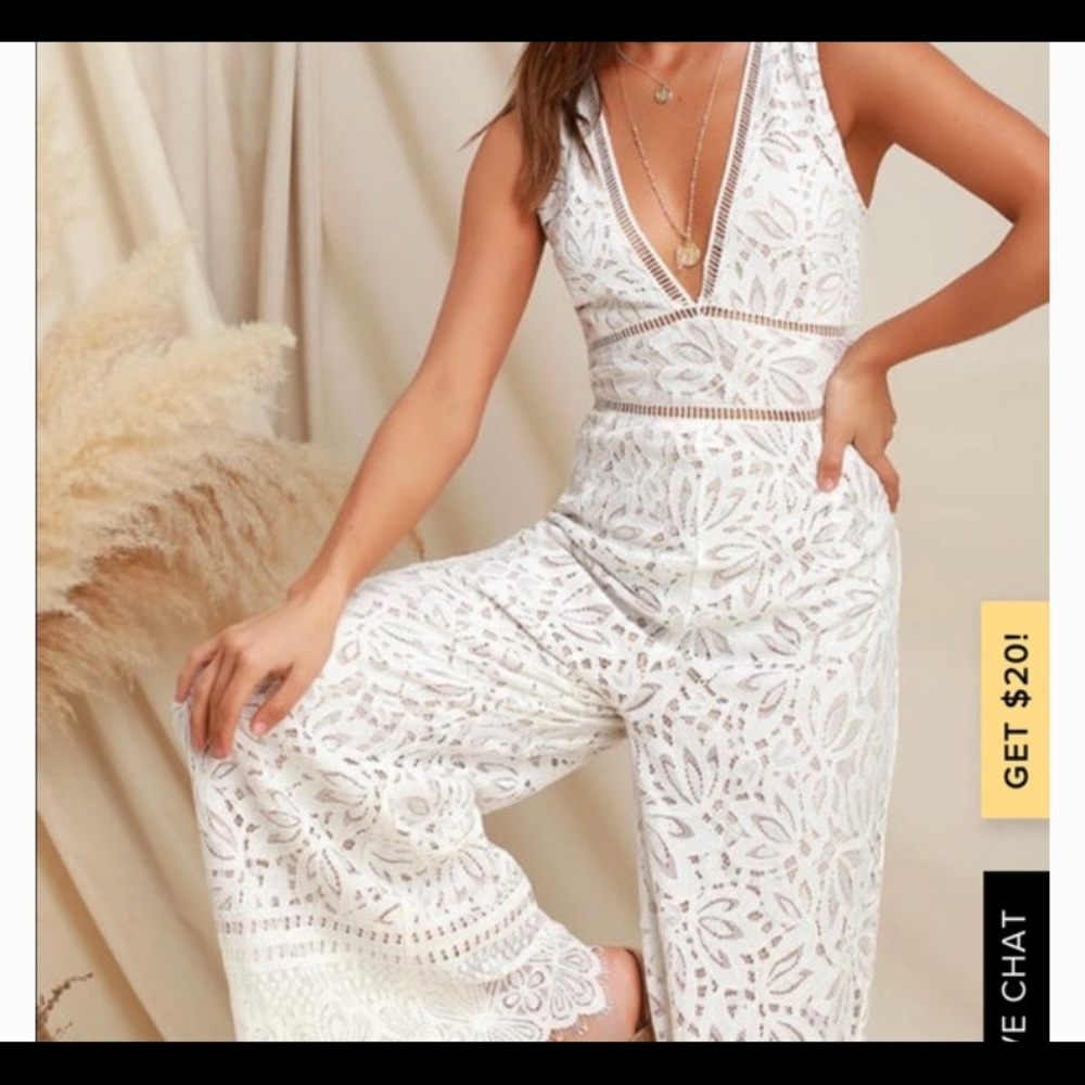White Lace Jumpsuit